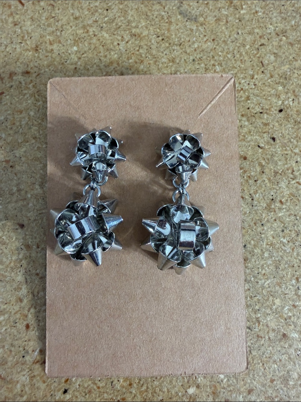 Silver Tone Spiked Drop Earrings - Women Jewelry
